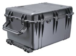 PELI 1660 stötsäker vattentät väska, IP67-vatten- och dammtät, 160 liters kapacitet, tillverkad i Tyskland, inget skum, svart