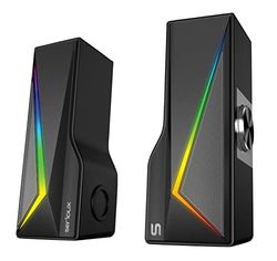 Serioux 2.0 Gaming Speakers Blys X167, RGB Lighting, Bluetooth, Zwart