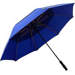 Falcone Parapluie de golf homme à ouverture automatique - Résistant au vent Blue baleinen oranje paraplu, 97 cm, 160 liter, blauw (blauw)
