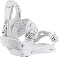 Nitro Rythm '23 Fixation pour Snowboard Femmes, Prune Blanche, S/M