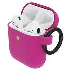 Custodia OtterBox Soft Touch per AirPods (1ª gen 2016 / 2ª gen 2019), soffice al tatto, antishock, graffi e cadute, ultra sottile con moschettone, Rosa