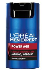 L'Oréal Moisturizing Cream for Men, Anti-Wrinkle and Anti-Aging, With Hyaluronic Acid Moisturizing for Aging, For Dry and Dull Skin, Men Expert Power Age, 50ml