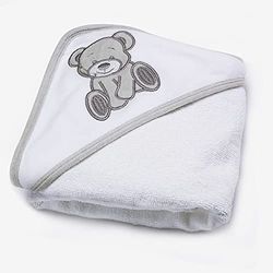 TROIS KILOS SEPT - Capa de banho para bebés luva de banho correspondente - veludo macio - toalha - presente para bebés - misto (menino e menina) - urso de peluche