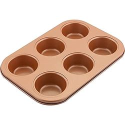 Molde para huevos de 6 copa, cobre