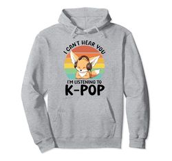 No puedo oírte, estoy escuchando mercancía de K-pop Fennec Fox Sudadera con Capucha