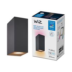 WiZ Imageo Väggspotlight (WiZ Color), svart, 2 huvuden - Smart LED belysning (WiFi och Bluetooth), 2x5W, 2200-6500 Kelvin, Dimbar i kallvitt till varmvitt + 16 miljoner färger