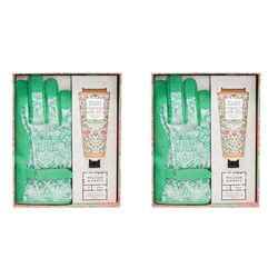 William Morris At Home Gardening Glove Set with Hand Cream 100ml (Pack of 2)