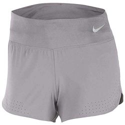 Nike Eclipse Women's Running Shorts Donna, Gunsmoke/Reflective Silv, L