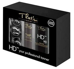 That'so Hd Tan Kit - Box Completo Per L'abbronzatura Gel Esfoliante + Spray Autoabronzante Professionale + Guanto Applicativo - 450 Ml, 3 Unità