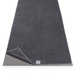 Gaiam Yoga Mat Handdoek Microfiber Mat-Sized Yoga Handdoek voor Hot Yoga (68 "L x 24 "W), Folkstone Grijs