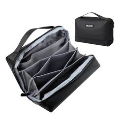 Romon Bolsa Organizador Cables Viaje, Bolsa para Cables Accesorios Organizador De Cable PortáTil Tech Pouch para Tableta, Disco Duro Externo, Cargador, USB, Adaptadores, Tarjetas de Memoria, Negro