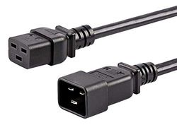 PremiumCord Alimentatore 230V 3m, Prolunga IEC 320, Presa di Corrente, IEC 320 C19 a C20, Cavo di Alimentazione 230V 16A, Colore Nero