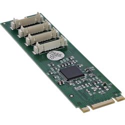 InLine Scheda di interfaccia M.2 a 4 connettori seriali a 9 poli, con piastra a basso profilo, 76660 W