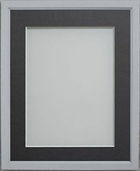 Frame Company Drayton Range 14x11-inch Grey Picture Photo Frame with Mount For Image Size 13x9-inch
