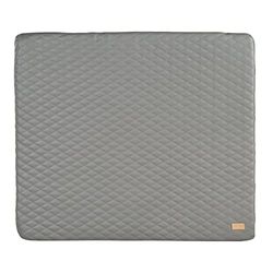 roba Colchón Cambiador "Luxe" - 85 x 75 cm - Cuero PU Limpiable - Diseño Acolchado "Stone quilted" - Gris Oscuro