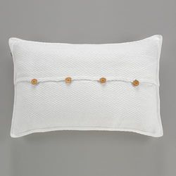 Funda de cojín Maia color blanco. 50x75 cm. Tejido jacquard