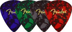 Fender™ Pick Shape Logo Coasters, 4-Pack, Multi-Color