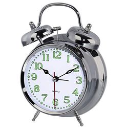 Hama Nostalgia Quartz table clock prata ao redor - relógios de mesa (1 peça(s), 125 mm, 65 mm, 170 mm, 272 g, analógico)