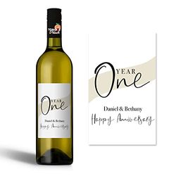 WBL77 Étiquette de vin personnalisée pour anniversaire de mariage Couple marié spécial couple