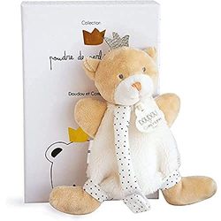 Doudou et Compagnie DC3512 BEAR SMALL KING - Knuffeldier met fopspeen clip, beige