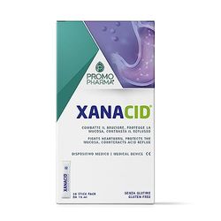 Xanacid - Antiacido e Antireflusso Naturale - Sollievo Immediato da Reflusso Gastroesofageo - Riduce Acidità e Bruciore di Stomaco - Dispositivo Medico - 20 stick da 15 ml