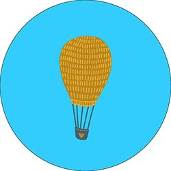 Bonateks, Ronde digitaal bedrukte muismat, antislip onderkant, voor kantoor en thuis, diameter: 22 cm
