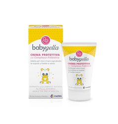 Babygella Crema Protettiva, Crema Viso Neonato con Burro di Karité e Olio di Crusca di Riso, Azione Protettiva e Nutriente, Confezione da 50 ml