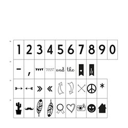 Vaessen Creative 74-Piece Funky Light Box Symbols