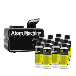 ERRECOM Kit Purification Environnements, Habitacles et Climatisation de Voitures, Contient 1 Atom Machine, Nébuliseur à Ultrasons et 12 Bouteilles de Liquide purifiant Atom Ultra au Citron de 120 ML