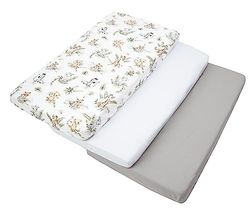 Medi Partners Set med 3 st. dra-på-lakan 60 x 120 cm 100% bomull sängkläder madrass sovsäck säng säng