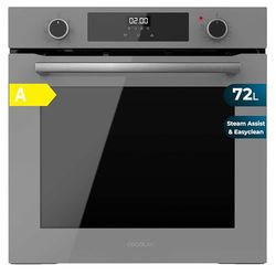 Cecotec Four Multifonction 60cm Bolero Hexa M226000 Glass Grey A. 2800W, 72L, 7 Fonctions, Mode Grill, Grill ventilé, Mode Convection, Defrost, Base vapeur X2, Steam EasyClean, Steam Assist