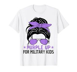 Purple Up para niños militares, mes del niño militar Camiseta