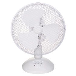 Russell Hobbs RHPDF0921 Tafelventilator, draagbaar, 23 cm, 2 snelheden, groothoek zwenken, stil in bedrijf, ideaal voor slaapkamer of kantoor, wit