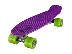 Ridge Limited Edition Series Retro Cruiser Skateboard, Unisex-Youth, Negro/Morado/Verde, 55 cm