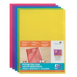 Elba Document Covers A4 PVC 15/100 Pack of 10 Assorted Colours