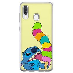 ERT GROUP mobile phone case for Samsung A40 original and officially Licensed Disney pattern Stitch 015 optimally adapted to the shape of the mobile phone, case made of TPU