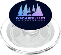 Washington L'amante della natura dell'alce sempreverde PopSockets PopGrip per MagSafe
