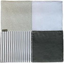 Doudou et Compagnie DC3710 knuffeldeken, MOSAIQUE GRIJS/WIT - 100 x 100 cm