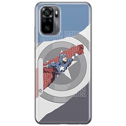 ERT GROUP etui na telefon Xiaomi REDMI NOTE 10/ 10S, case oryginalny i oficjalnie licencjonowany przez Marvel, wzór Kapitan Ameryka 013, optymalnie dopasowane, plecki z TPU