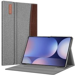Fintie Case for Samsung Galaxy Tab S10/S9/S8 14.6 Inch Tablet, Multi-Angle Viewing Folio Protective Case with Document Slots and Auto Sleep/Wake, Grey/Brown