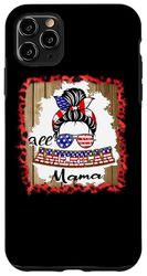 All American Mama Patriotic Matching Family 4th of July Custodia per iPhone 11 Pro Max