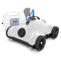 WYBOT Zwembadrobot, zwembadzuiger met 150 W, sterke zuigkracht, 3 timerfuncties (1/2/3H), dubbele motor, automatische zwembadreiniger voor zwembadhellingen tot 30 graden