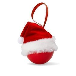 eBuyGB Decoratieve kerstmuts kerstbal, rood