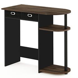 Furinno Go Green Home Table d'Ordinateur Portable, Columbia Walnut/Black/Dark Brown, One Size