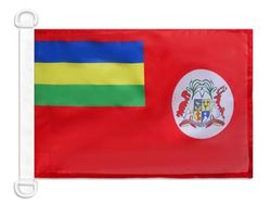 AZ FLAG - Drapeau Pavillon Civil Maurice - 45x30 cm - Pavillon Nautique Marchand Mauricien Spécial Bateau Et Extérieur en Maille Bloquée avec Anneaux Plastiques Intégrés - 30g
