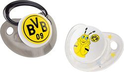 Borussia Dortmund NUK Dummy Set 0-6 m 10.175.247 Multi-Coloured 2 Pieces (Pack of 1)