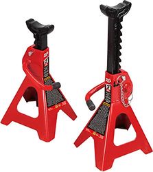 BIG RED Suportes de gato de aço Torin T42002A: Bloqueio duplo, capacidade de 2 toneladas (4 lbs), vermelho, 1 par