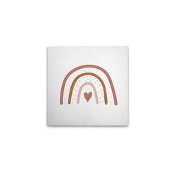 A.S. Création DD132709 Impression sur toile pour chambre d'enfant Motif arc-en-ciel rose Blanc/marron 50 x 50 cm