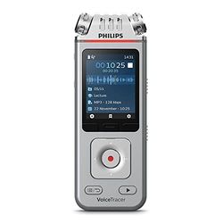 Philips DVT4110 VoiceTracer Registratore Audio, 3 microfoni, 8GB memoria