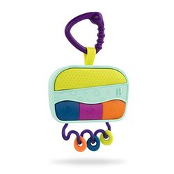 B. Toys Wee Jams Radio – Sonajero portátil con luces y música – 100% no tóxico y libre de BPA – Juguetes musicales para bebés 0 meses +